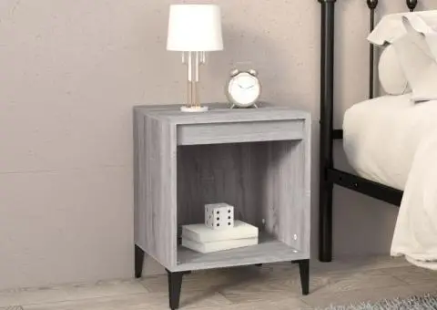 Noptiere, 2 buc., gri sonoma, 40x35x50 cm - 3/5