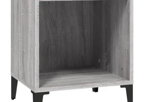 Noptiere, 2 buc., gri sonoma, 40x35x50 cm - 5/5