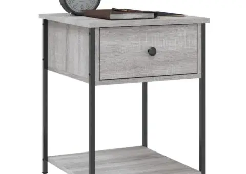 Noptieră, gri sonoma, 44x45x58 cm, lemn compozit - 3/5