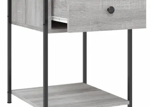 Noptieră, gri sonoma, 44x45x58 cm, lemn compozit - 5/5