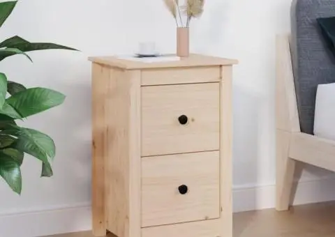 Noptiere, 40x35x61,5 cm, lemn masiv de pin - 1/5