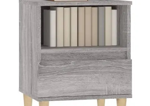 Noptiere, 2 buc., gri sonoma, 40x35x50 cm - 4/5