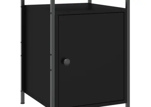 Noptieră, negru, 40x42x60 cm, lemn prelucrat - 2/5