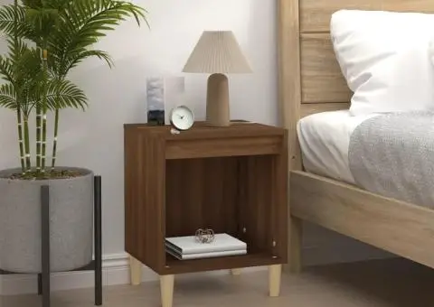 Noptieră, stejar maro, 40x35x50 cm - 1/5