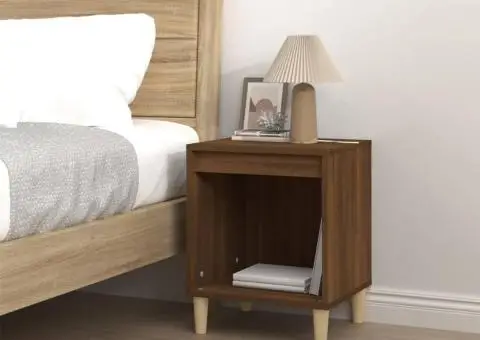 Noptieră, stejar maro, 40x35x50 cm - 3/5