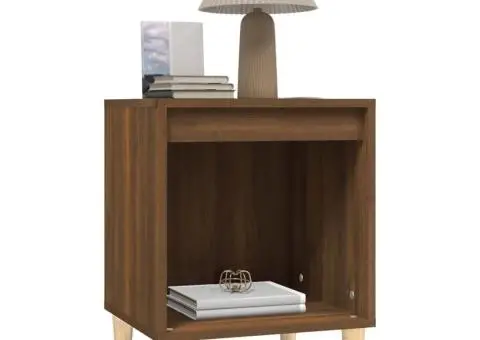 Noptieră, stejar maro, 40x35x50 cm - 4/5