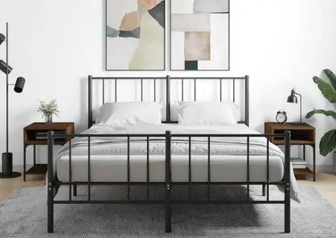 Noptiere, 2 buc., stejar maro, 40x41x50 cm, lemn compozit - 1/5