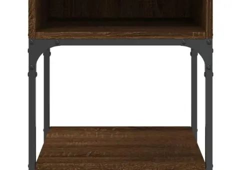 Noptiere, 2 buc., stejar maro, 40x41x50 cm, lemn compozit - 5/5