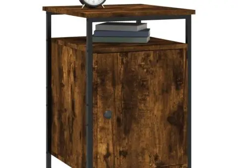 Noptiere, 2 buc., stejar fumuriu, 40x42x60 cm, lemn prelucrat - 4/5