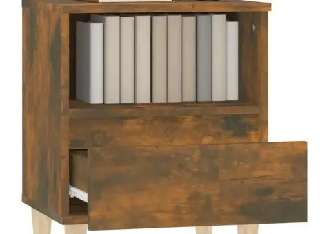 Noptiere, 2 buc., stejar fumuriu, 40x35x50 cm - 5/5