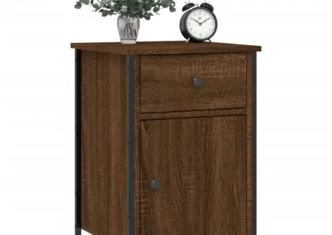 Noptieră, stejar maro, 40x42x60 cm, lemn prelucrat - 3/5