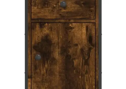 Noptieră, stejar fumuriu, 40x42x60 cm, lemn prelucrat - 5/5