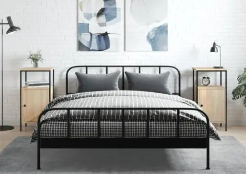 Noptiere, 2 buc., stejar sonoma, 41x31x80 cm, lemn compozit - 1/5