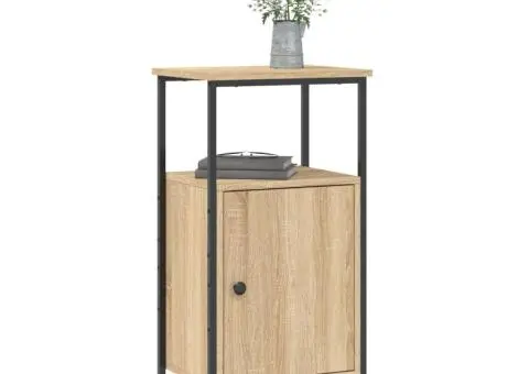 Noptiere, 2 buc., stejar sonoma, 41x31x80 cm, lemn compozit - 3/5