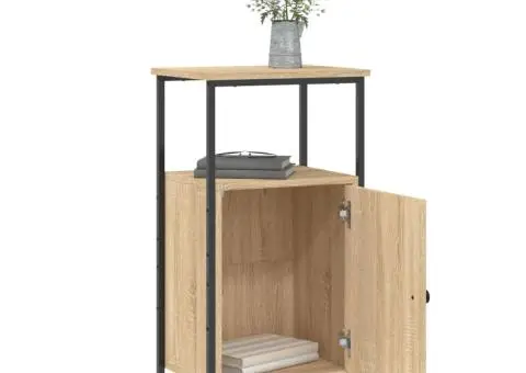 Noptiere, 2 buc., stejar sonoma, 41x31x80 cm, lemn compozit - 4/5