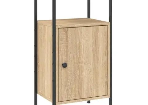 Noptiere, 2 buc., stejar sonoma, 41x31x80 cm, lemn compozit - 5/5