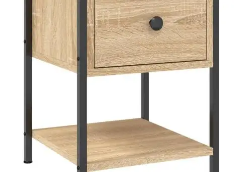 Noptiere, 2 buc., stejar sonoma, 34x35,5x45 cm, lemn compozit - 3/5