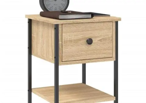 Noptiere, 2 buc., stejar sonoma, 34x35,5x45 cm, lemn compozit - 4/5