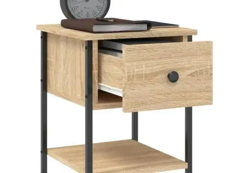 Noptiere, 2 buc., stejar sonoma, 34x35,5x45 cm, lemn compozit - 5/5