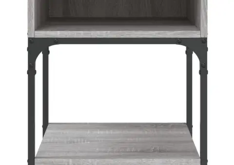 Noptiere, 2 buc., gri sonoma, 40x41x50 cm, lemn compozit - 5/5