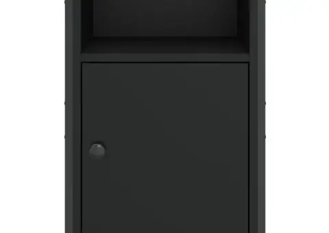 Noptieră, negru, 40x42x60 cm, lemn prelucrat - 5/5