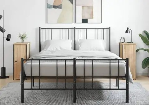 Noptiere, 2 buc., stejar sonoma, 32x42x80 cm, lemn compozit - 1/5