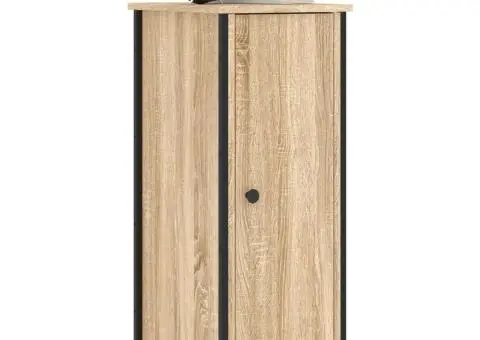 Noptiere, 2 buc., stejar sonoma, 32x42x80 cm, lemn compozit - 3/5