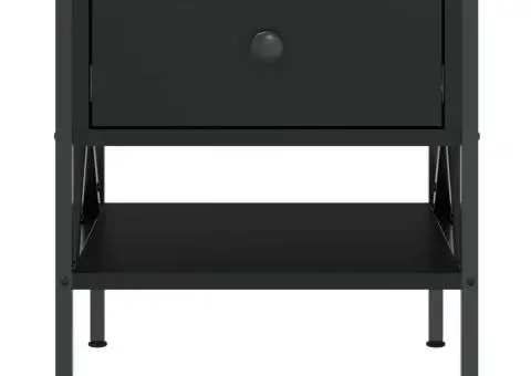 Noptieră, negru, 40x42x45 cm, lemn compozit - 5/5