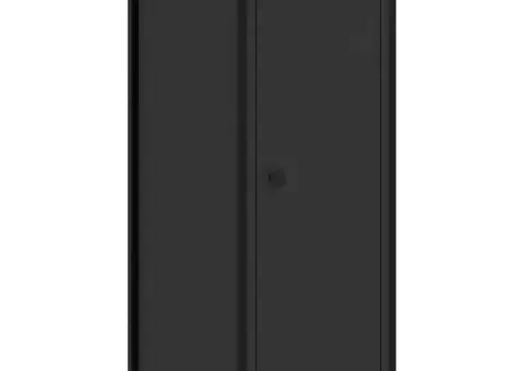 Noptiere, 2 buc., negru, 32x42x80 cm, lemn compozit - 5/5