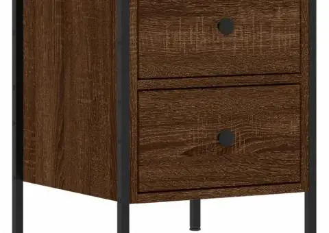 Noptieră, stejar maro, 40x42x50 cm, lemn compozit - 2/5