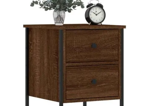 Noptieră, stejar maro, 40x42x50 cm, lemn compozit - 3/5