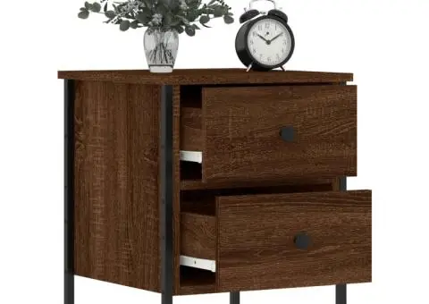 Noptieră, stejar maro, 40x42x50 cm, lemn compozit - 4/5