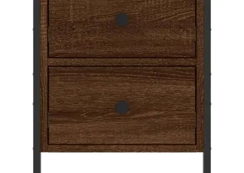 Noptieră, stejar maro, 40x42x50 cm, lemn compozit - 5/5