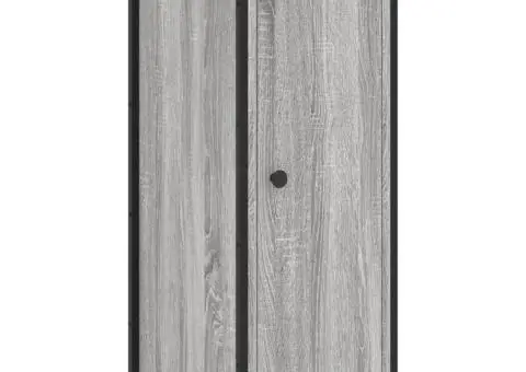 Noptiere, 2 buc., gri sonoma, 32x42x80 cm, lemn compozit - 5/5