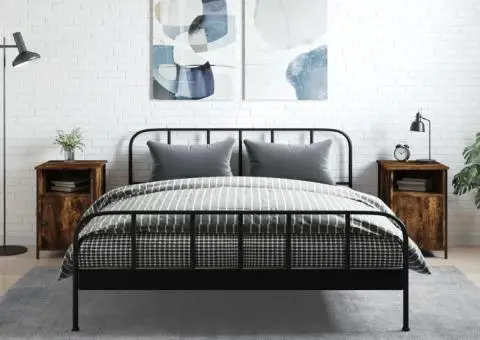 Noptiere, 2 buc., stejar fumuriu, 40x42x60 cm, lemn prelucrat - 1/5