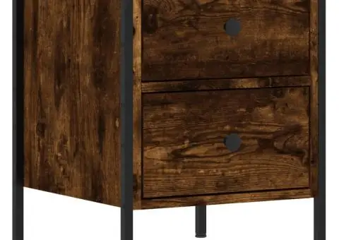 Noptieră, stejar fumuriu, 40x42x50 cm, lemn compozit - 2/5