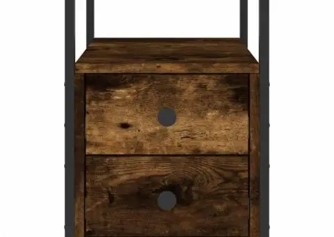 Noptieră, stejar fumuriu, 34x35,5x50 cm, lemn compozit - 5/5