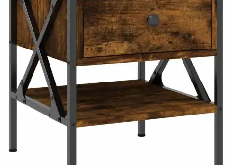 Noptiere, 2 buc., stejar fumuriu, 40x42x45 cm, lemn compozit - 5/5