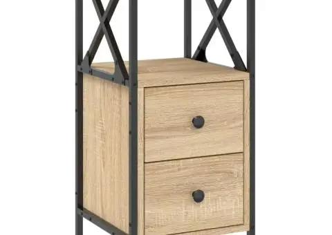 Noptieră, stejar sonoma, 34x35,5x70 cm, lemn compozit - 2/5