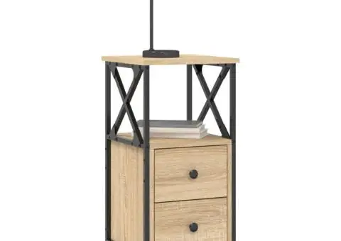 Noptieră, stejar sonoma, 34x35,5x70 cm, lemn compozit - 3/5