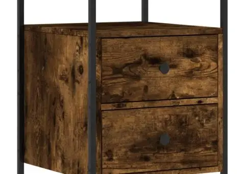 Noptiere, 2 buc., stejar fumuriu, 44x45x60 cm, lemn compozit - 5/5