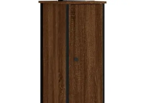 Noptiere, 2 buc., stejar maro, 32x42x80 cm, lemn compozit - 3/5