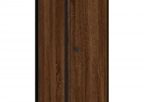 Noptiere, 2 buc., stejar maro, 32x42x80 cm, lemn compozit - 5/5