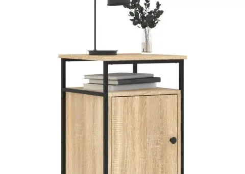 Noptiere, 2 buc., stejar sonoma, 40x42x60 cm, lemn prelucrat - 4/5