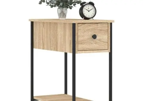 Noptieră, stejar sonoma, 30x60x60 cm, lemn prelucrat - 3/5