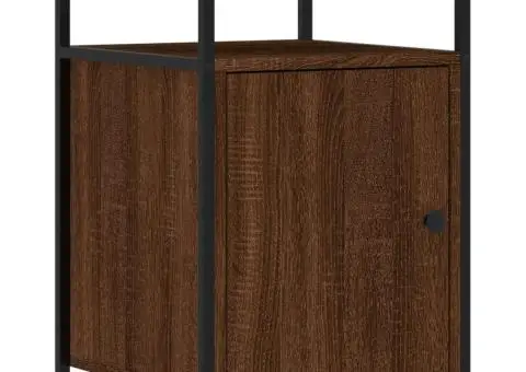 Noptieră, stejar maro, 40x42x60 cm, lemn prelucrat - 2/5