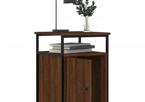 Noptieră, stejar maro, 40x42x60 cm, lemn prelucrat - 4/5