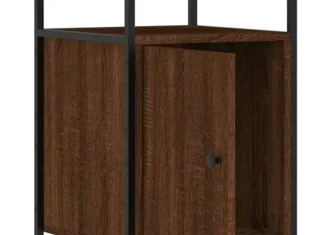 Noptieră, stejar maro, 40x42x60 cm, lemn prelucrat - 5/5