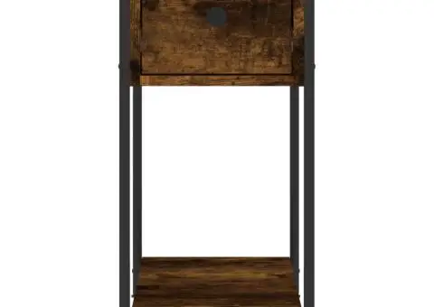 Noptieră, stejar fumuriu, 30x60x60 cm, lemn prelucrat - 5/5