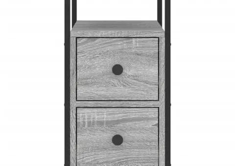 Noptieră, gri sonoma, 30x60x60 cm, lemn prelucrat - 5/5